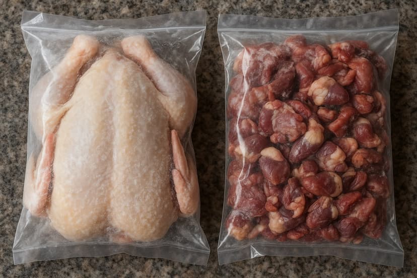 Poulets surgelés qualité