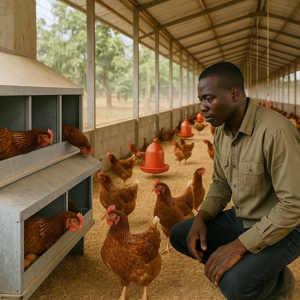 Œufs pondus au sol : habituer les poulettes aux pondoirs avant la ponte